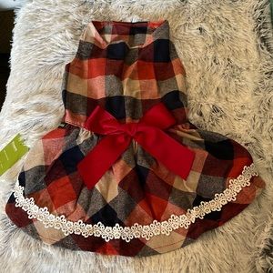 fitwarm flannel dog dress small nwt